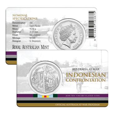 50c 2016 Australians at War - Indonesian Confrontation