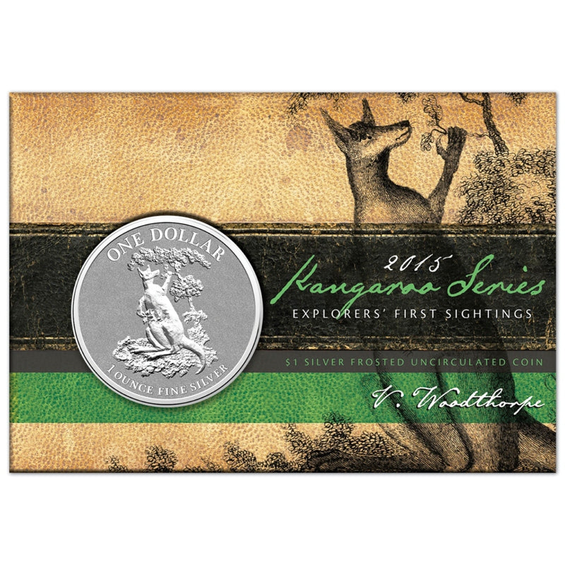 $1 2015 Kangaroo 1oz 99.9% Silver UNC