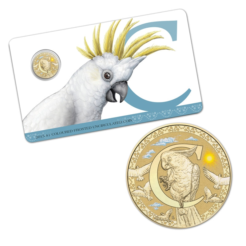 $1 2015 Coloured 'C' Alphabet Al-Bronze Coin