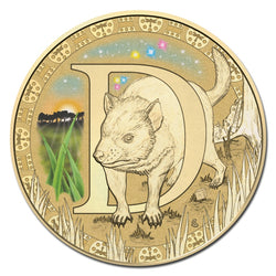 $1 2015 Coloured 'D' Alphabet Al-Bronze Coin