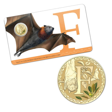 $1 2015 Coloured 'F' Alphabet Al-Bronze Coin