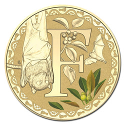 $1 2015 Coloured 'F' Alphabet Al-Bronze Coin