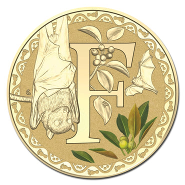 $1 2015 Coloured 'F' Alphabet Al-Bronze Coin