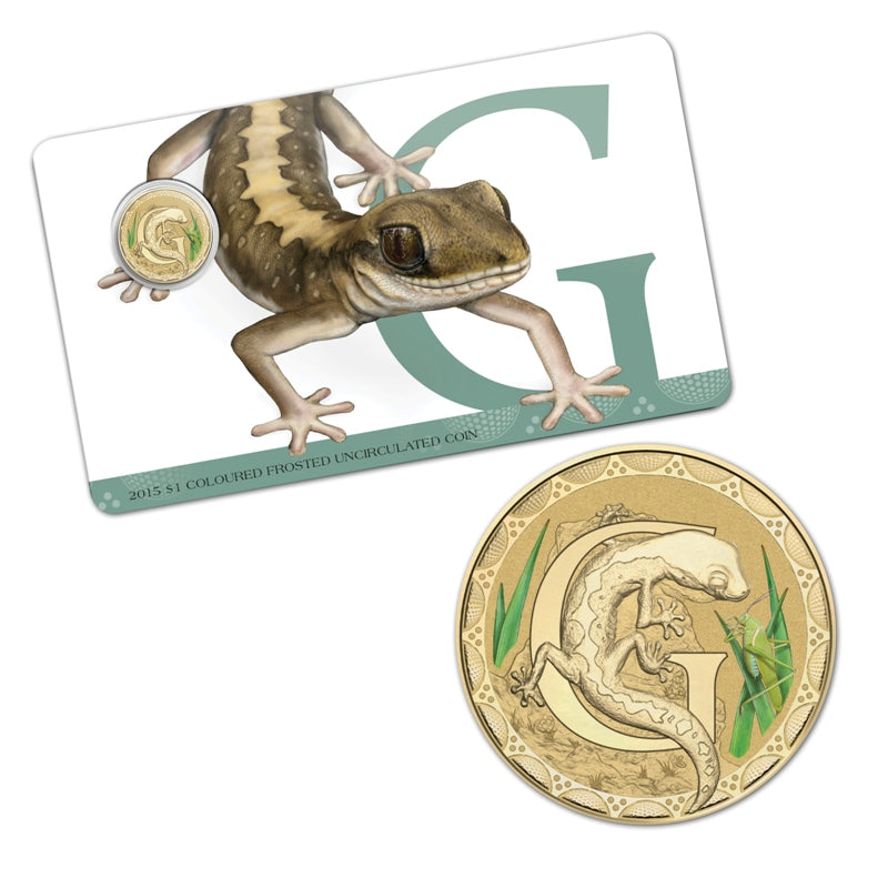 $1 2015 Coloured 'G' Alphabet Al-Bronze Coin