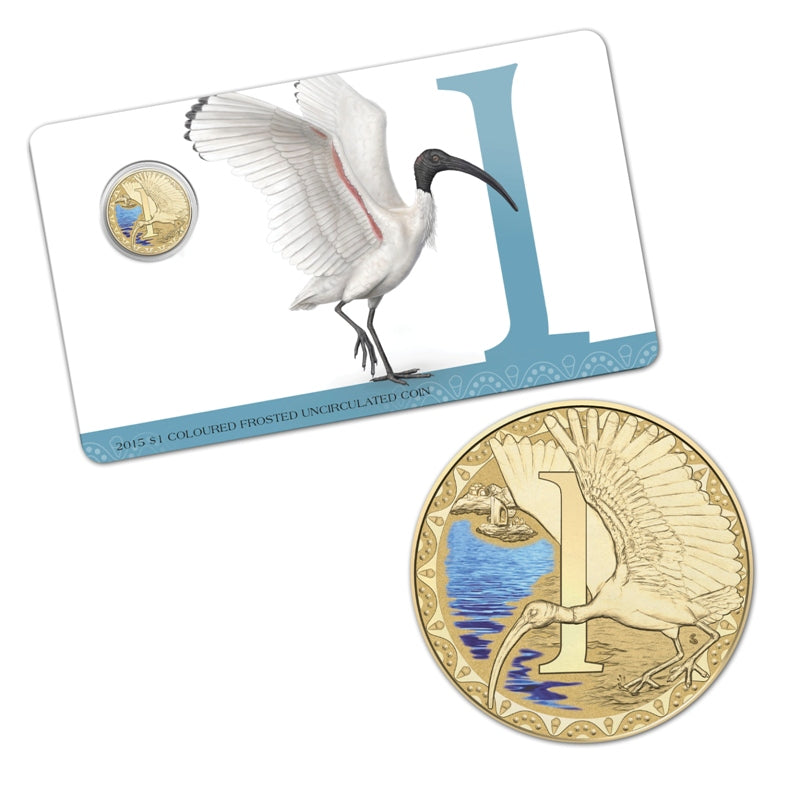 $1 2015 Coloured 'I' Alphabet Al-Bronze Coin