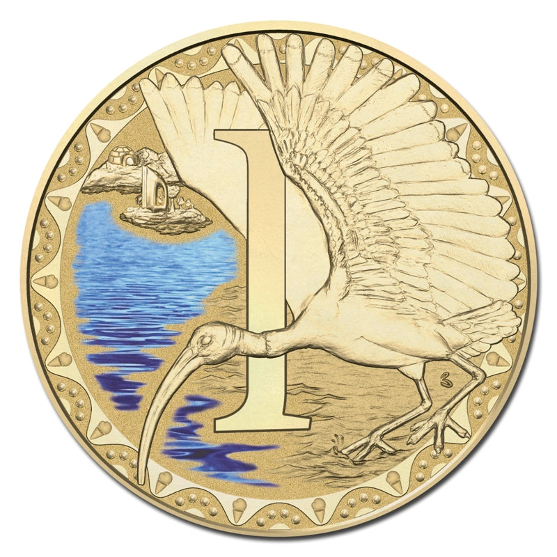 $1 2015 Coloured 'I' Alphabet Al-Bronze Coin