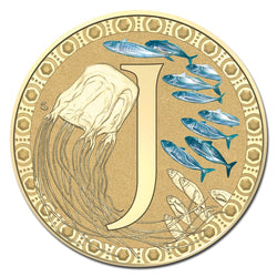 $1 2015 Coloured 'J' Alphabet Al-Bronze Coin