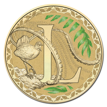 $1 2015 Coloured 'L' Alphabet Al-Bronze Coin