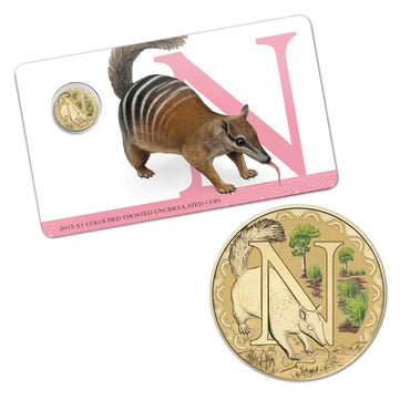 $1 2015 Coloured 'N' Alphabet Al-Bronze Coin