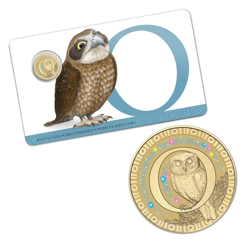$1 2015 Coloured 'O' Alphabet Al-Bronze Coin