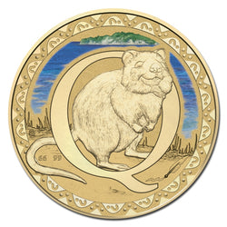 $1 2015 Coloured 'Q' Alphabet Al-Bronze Coin