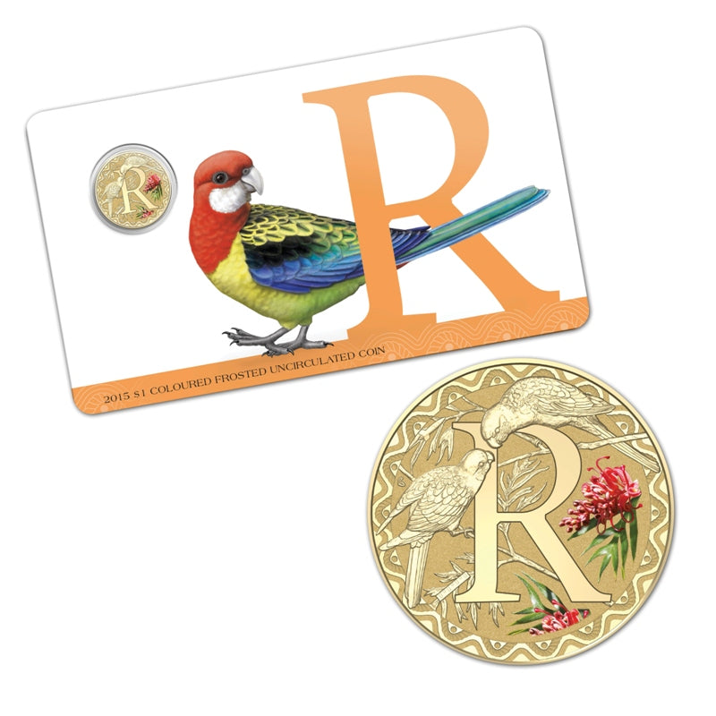 $1 2015 Coloured 'R' Alphabet Al-Bronze Coin