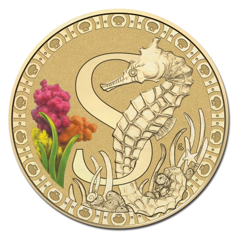 $1 2015 Coloured 'S' Alphabet Al-Bronze Coin