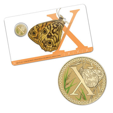 $1 2015 Coloured 'X' Alphabet Al-Bronze Coin
