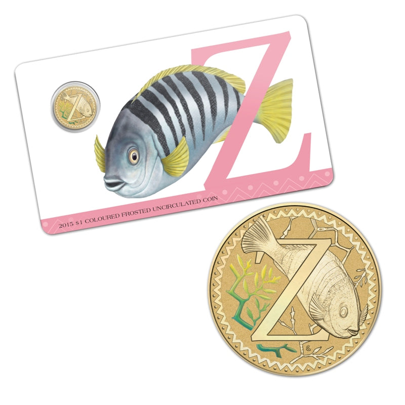 $1 2015 Coloured 'Z' Alphabet Al-Bronze Coin