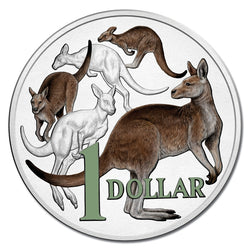 $1 2014 30th Ann. One Dollar Coloured C-Nickel UNC