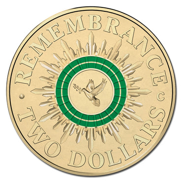 $2 2014 Remembrance Day Green Coloured 'C' Mintmark