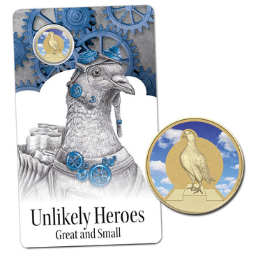 $1 2015 Unlikely Heroes Great & Small - Blue Chequer Cock UNC