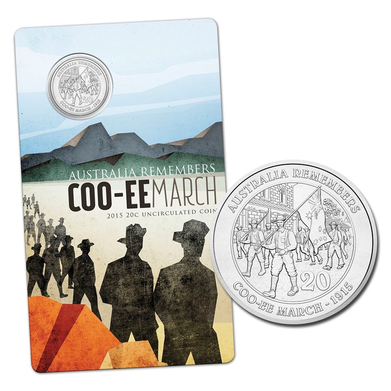 20c 2015 Coo-ee March Carded UNC