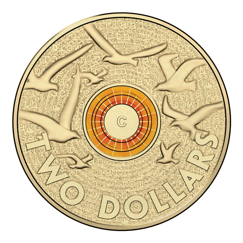 $2 2015 Remembrance Day Orange Coloured 'C' Mintmark