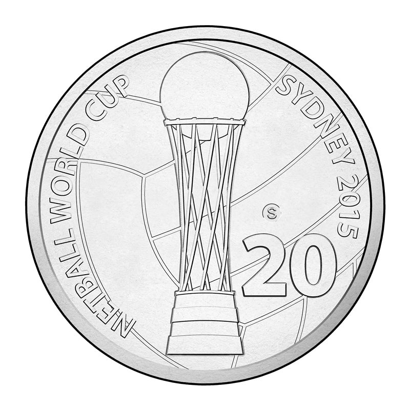 20c 2015 Netball World Cup S Counterstamp UNC