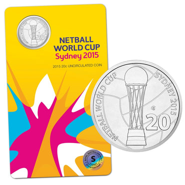 20c 2015 Netball World Cup S Counterstamp UNC