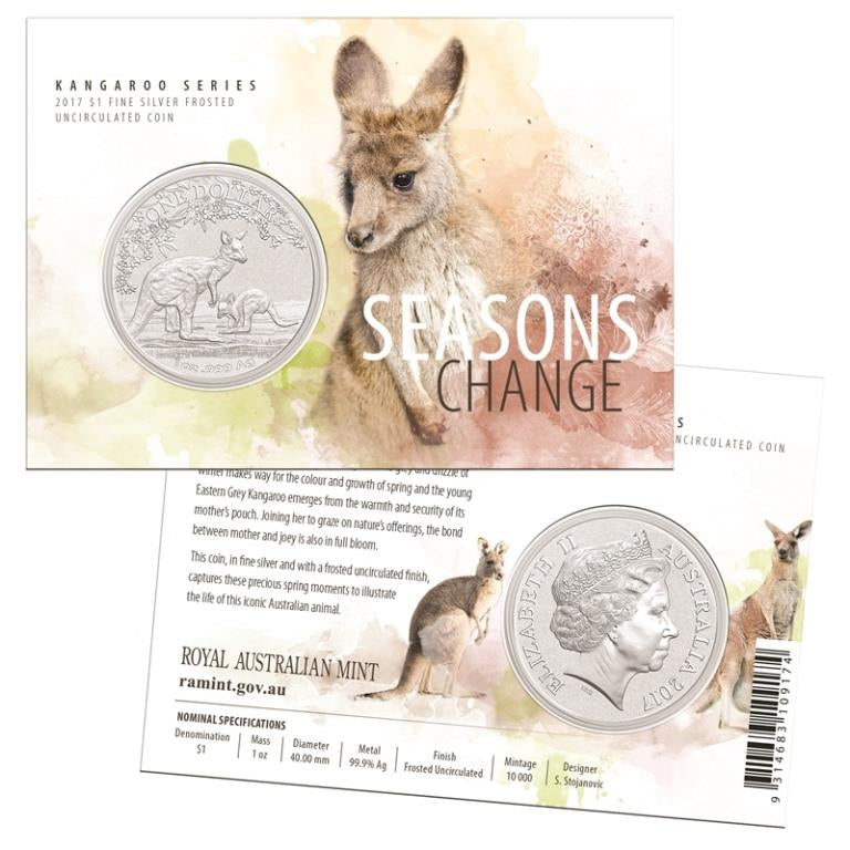 $1 2017 Kangaroo 1oz 99.9% UNC