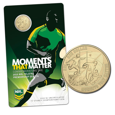 $1 2015 Telstra NRL Premiership $1 UNC