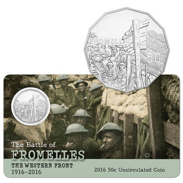 50c 2016 The Battle of Fromelles UNC | 50c 2016 The Battle of Fromelles UNC reverse