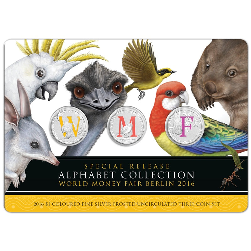 2016 $1 World Money Fair Berlin Alphabet Collection