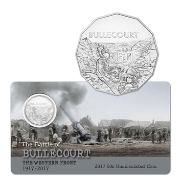 50c 2017 The Battle of Bullecourt UNC | 50c 2017 The Battle of Bullecourt UNC reverse