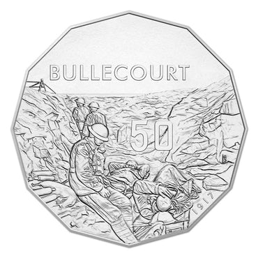 50c 2017 The Battle of Bullecourt UNC
