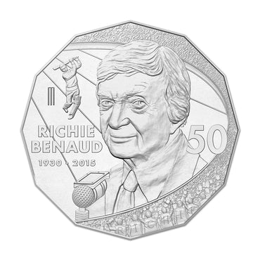 50c 2017 Richie Benaud - The Voice of Cricket