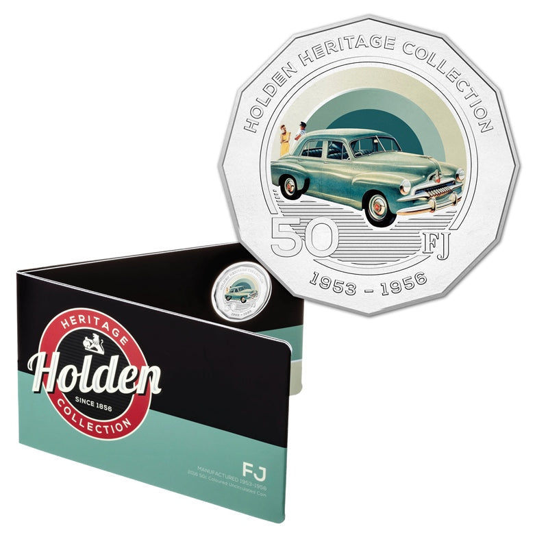 50c 2016 Holden Heritage Collection - FJ | 50c 2016 Holden Heritage Collection - FJ reverse | 50c 2016 Holden Heritage Collection - FJ card