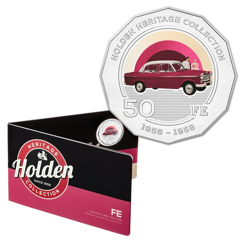 50c 2016 Holden Heritage Collection - FE | 50c 2016 Holden Heritage Collection - FE reverse | 50c 2016 Holden Heritage Collection - FE card