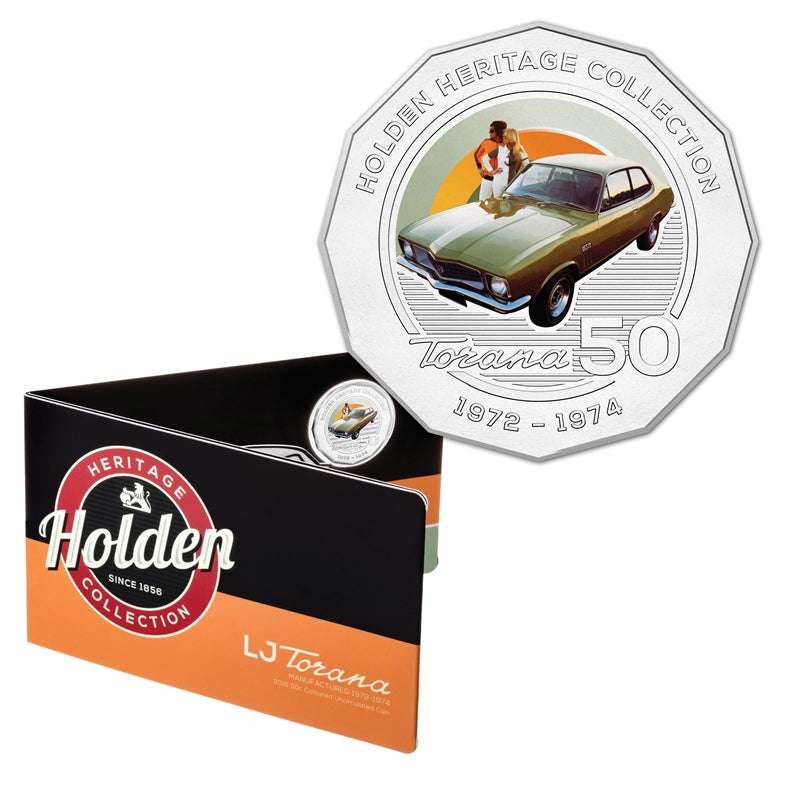 50c 2016 Holden Heritage Collection - Torana | 50c 2016 Holden Heritage Collection - Torana reverse | 50c 2016 Holden Heritage Collection - Torana card