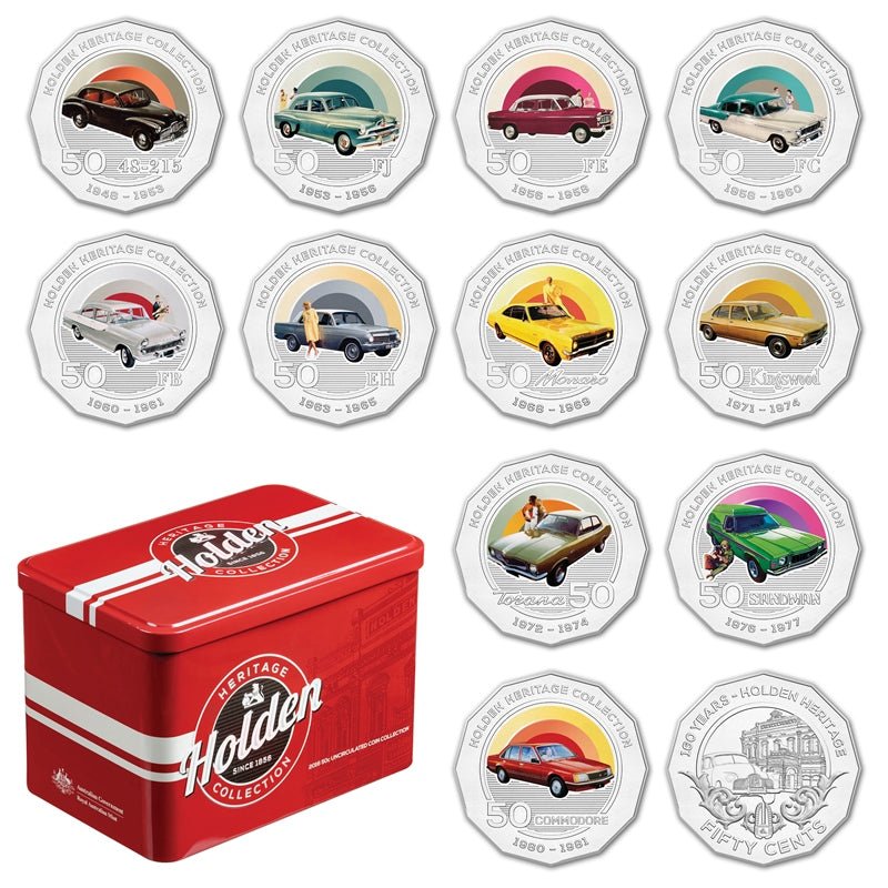 50c 2016 Holden Heritage Collection Set of 12