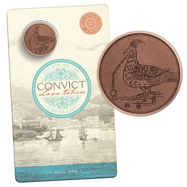 $1 2016 Convict Love Tokens - Gaol Bird | $1 2016 Convict Love Tokens - Gaol Bird reverse | $1 2016 Convict Love Tokens - Gaol Bird obverse