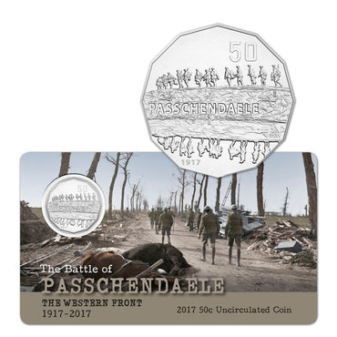 50c 2017 The Battle of Passchendaele UNC | 50c 2017 The Battle of Passchendaele UNC reverse
