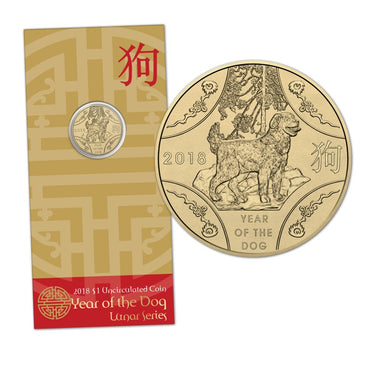 $1 2018 Year of the Dog Al/Bronze UNC