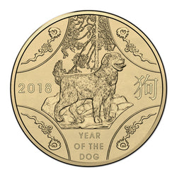 $1 2018 Year of the Dog Al/Bronze UNC