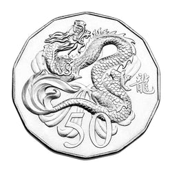 50c 2012 Lunar Year of the Dragon UNC