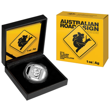 $1 2014 Road Sign - Koala 1oz Silver Proof