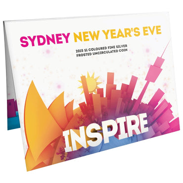 $1 2015 New Year's Eve 1/2oz Silver Coloured Coin