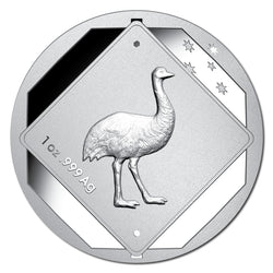 $1 2015 Road Sign - Emu 1oz Silver Frosted UNC
