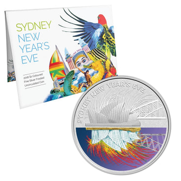 $1 2016 Sydney's New Year's Eve 1/2oz Coloured Silver