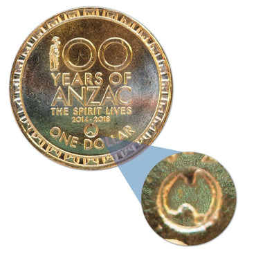 $1 2016 The Spirit Lives Across Australia Counterstamp UNC