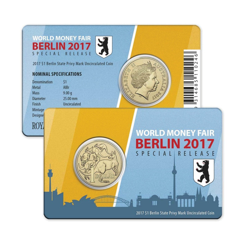 $1 2017 Berlin State Privy Mark UNC