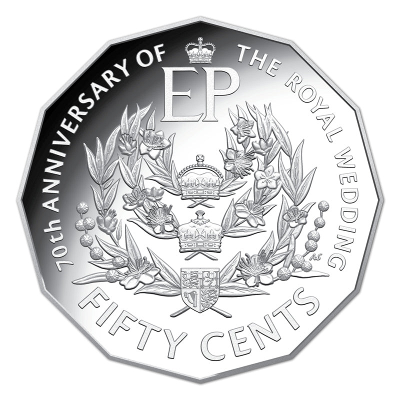 50c 2017 Royal 70th Anniversary Fine Silver Proof