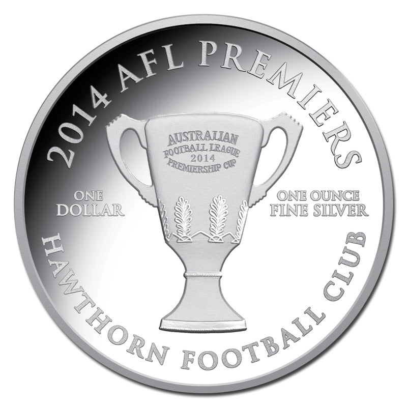 $1 2014 AFL Hawthorn Silver Proof Premiership Collection